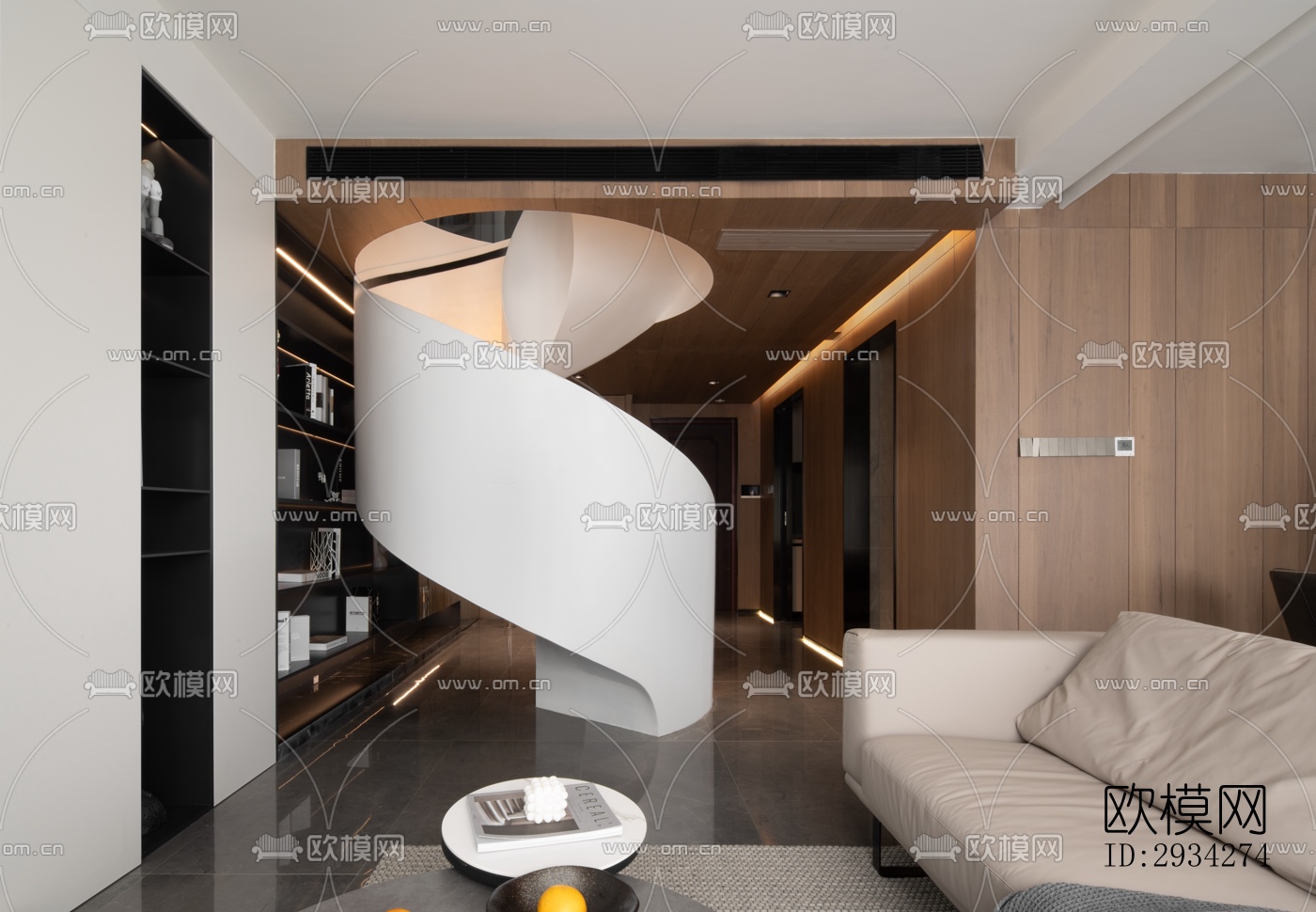 现代复式效果图下载（渲染图12）