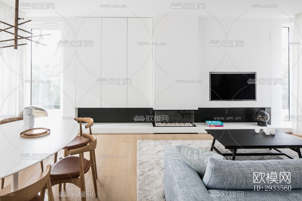 北欧公寓效果图下载（渲染图1）