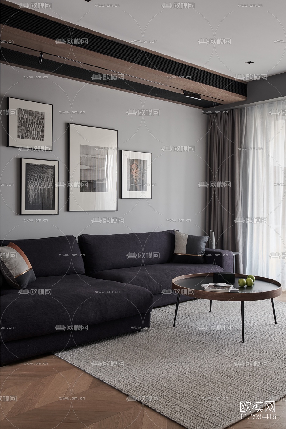 北欧平层效果图下载（渲染图9）