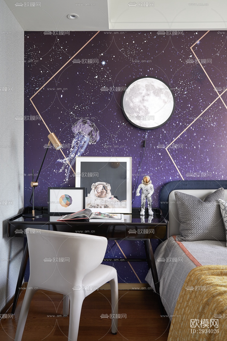 新中式别墅效果图下载（渲染图4）