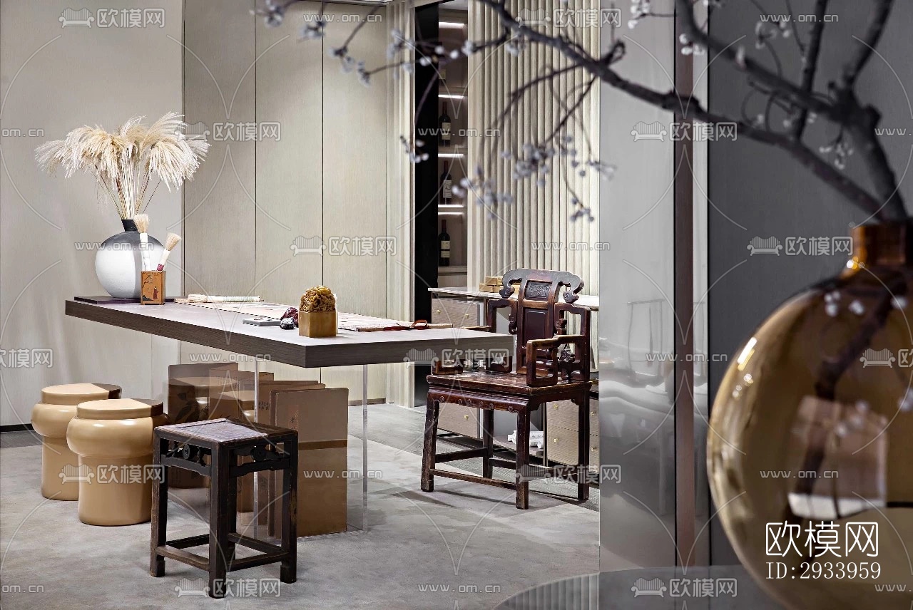 新中式别墅效果图下载（渲染图19）