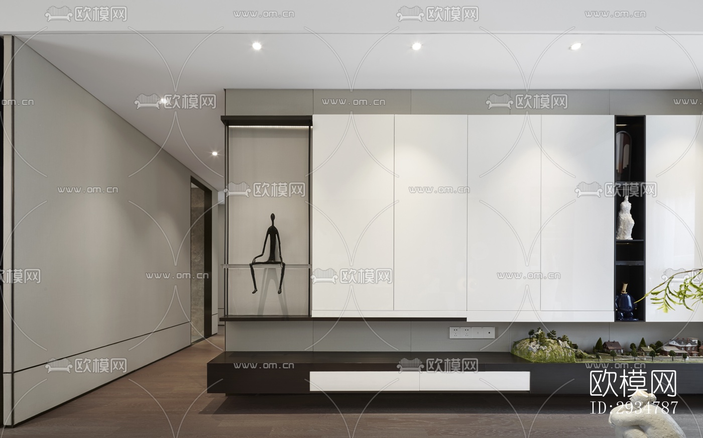 现代平层效果图下载（渲染图19）