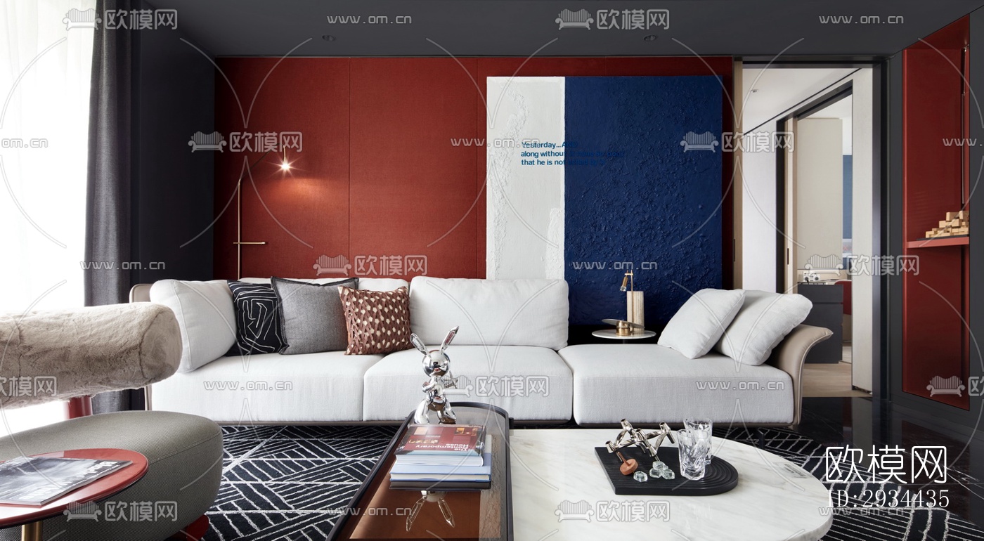 后现代平层效果图下载（渲染图17）