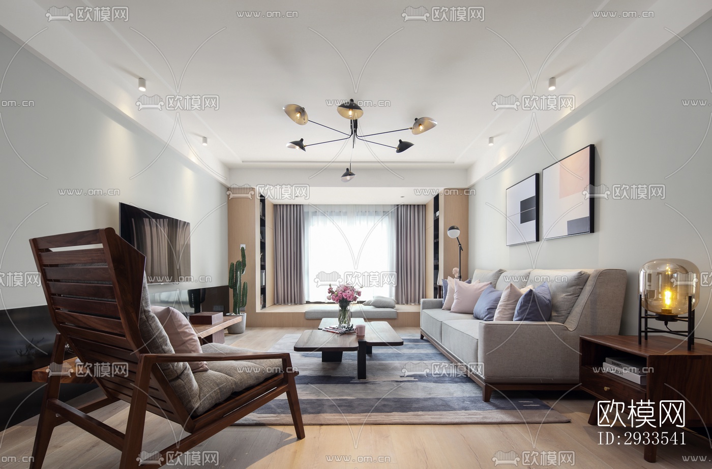 北欧公寓效果图下载（渲染图12）