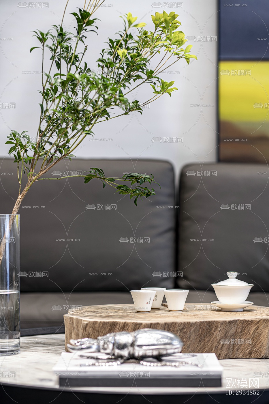 现代平层效果图下载（渲染图20）