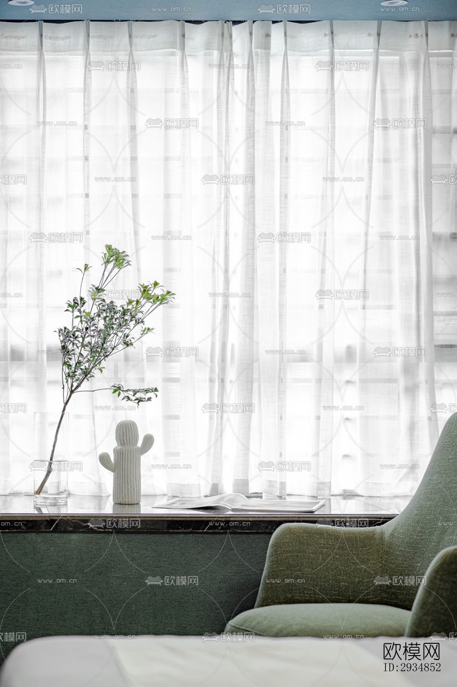 现代平层效果图下载（渲染图8）