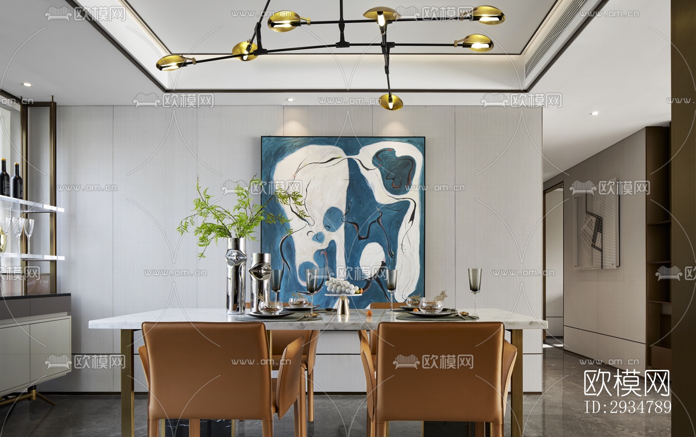 现代平层效果图下载（渲染图5）