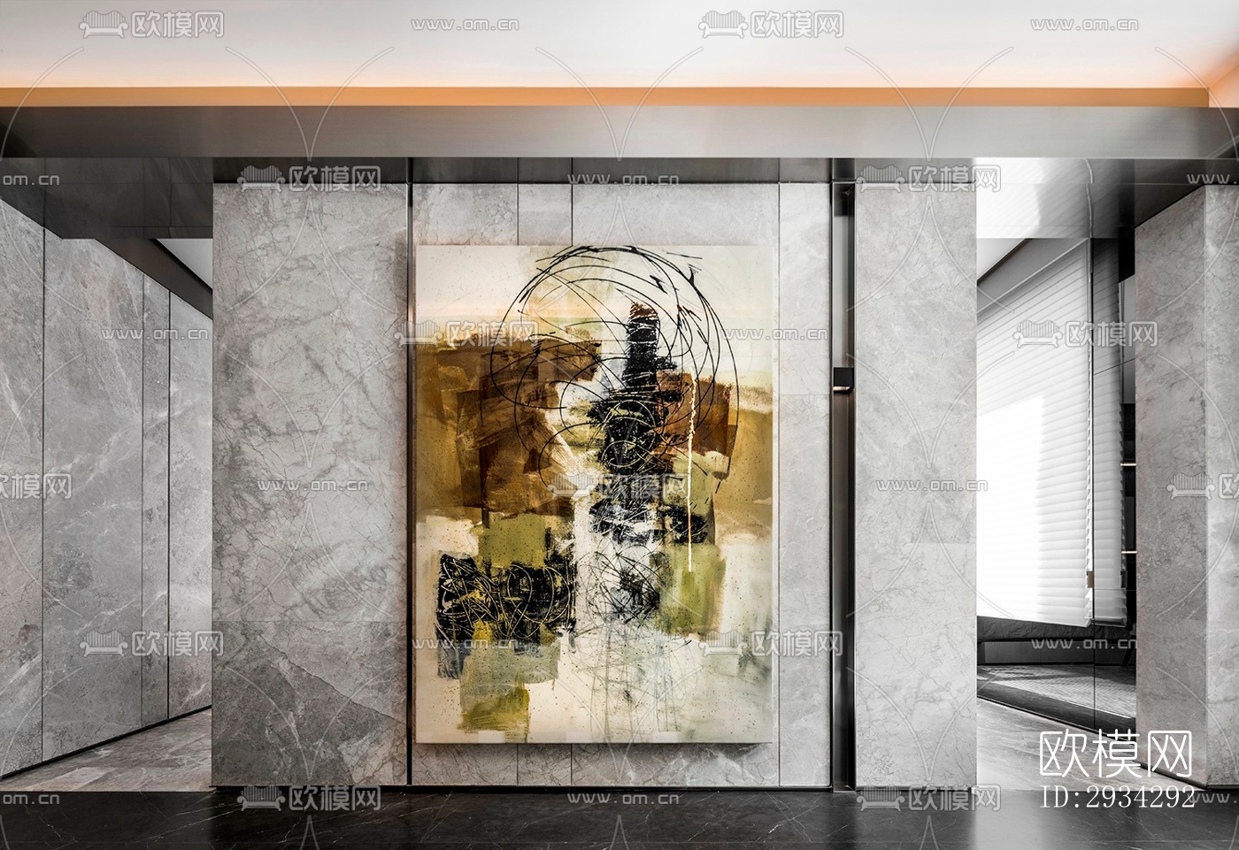 现代复式效果图下载（渲染图9）