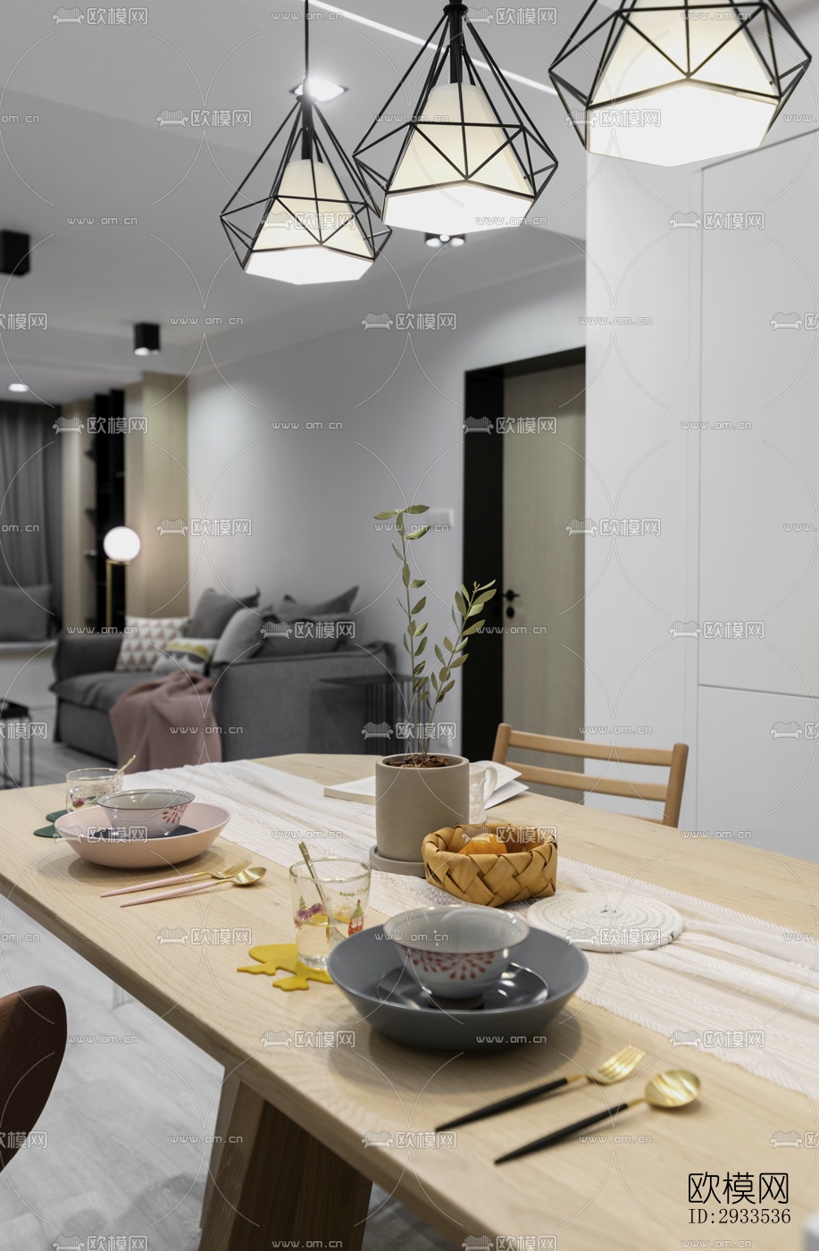 北欧公寓效果图下载（渲染图19）