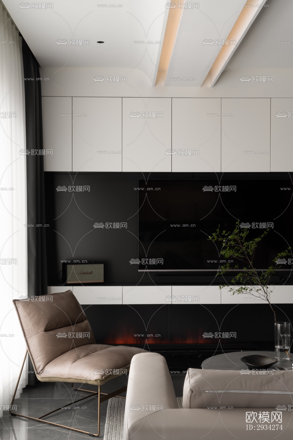 现代复式效果图下载（渲染图2）