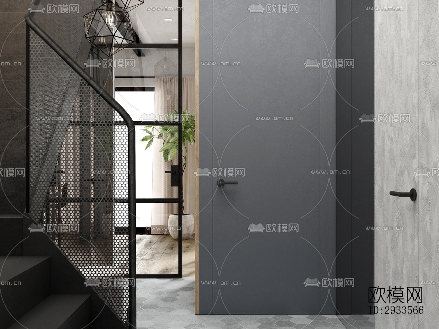 北欧公寓效果图下载（渲染图16）