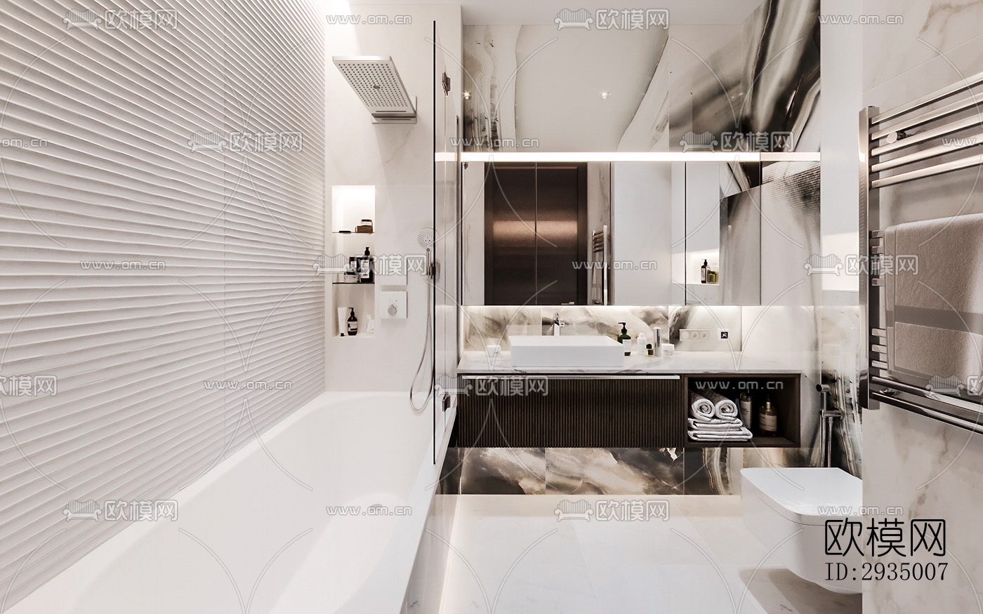 现代平层效果图下载（渲染图11）