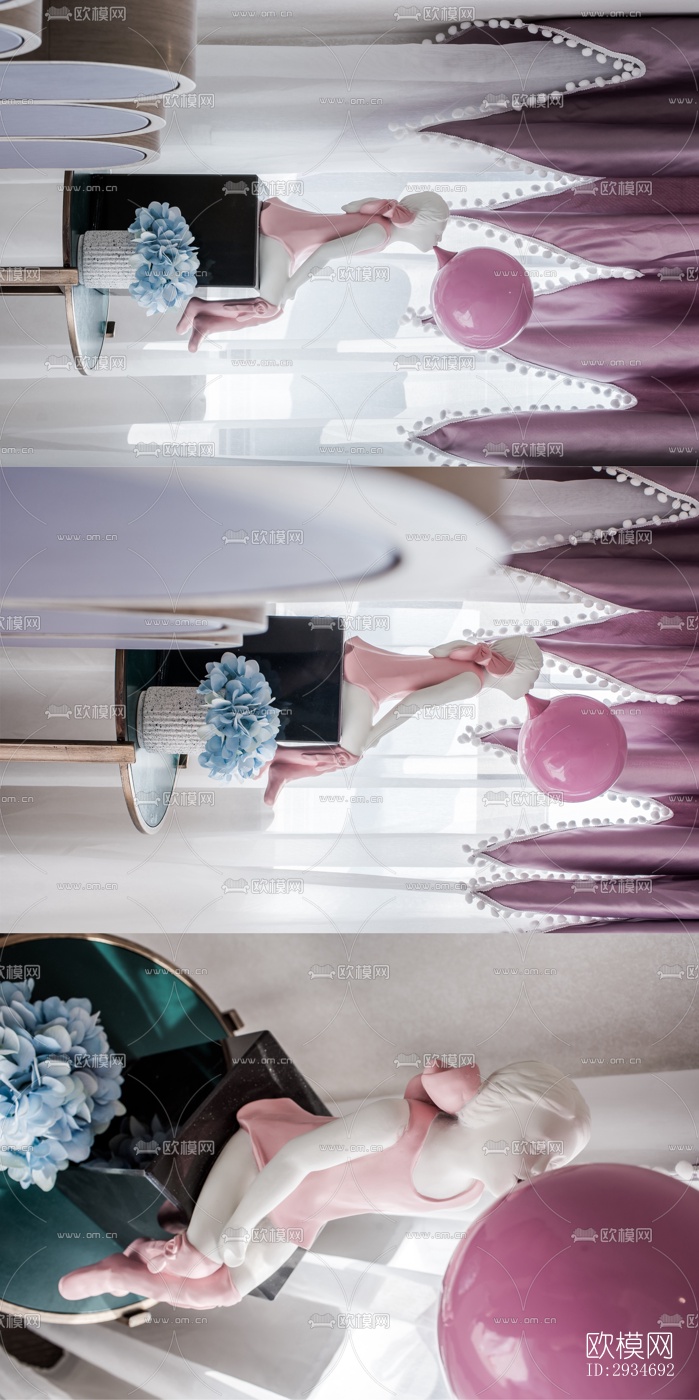 法式平层效果图下载（渲染图1）