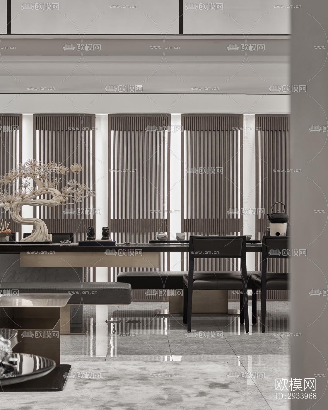 新中式别墅效果图下载（渲染图12）