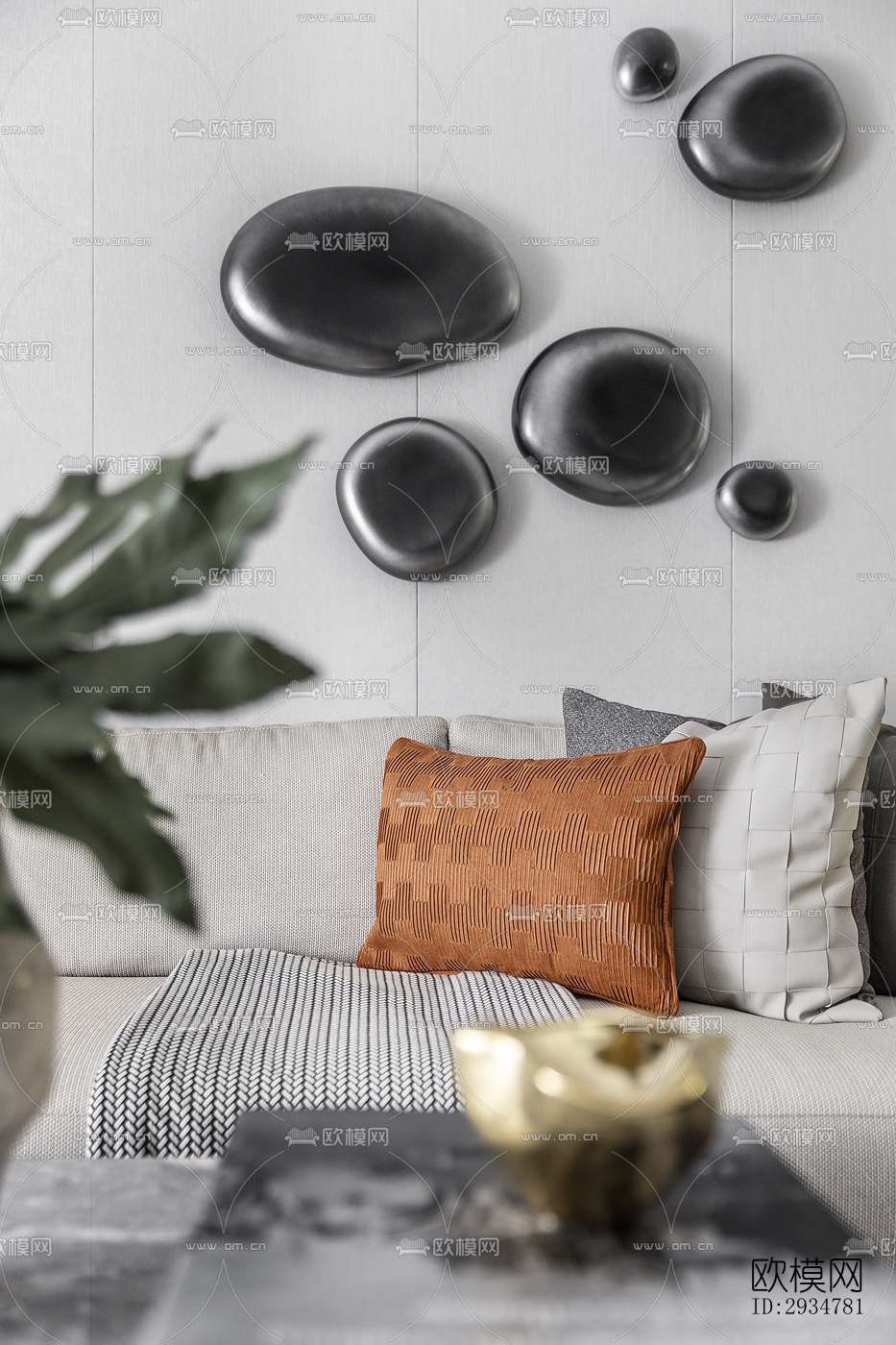 现代平层效果图下载（渲染图4）