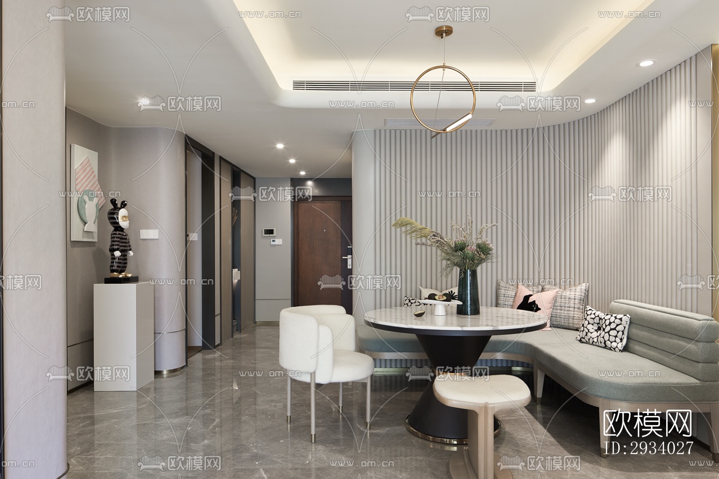 新中式别墅效果图下载（渲染图12）