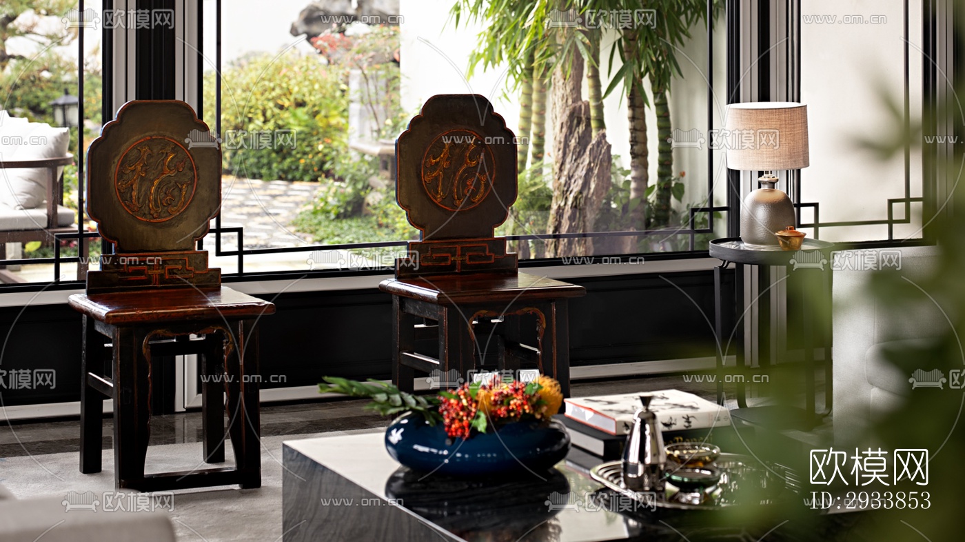 中式别墅效果图下载（渲染图5）