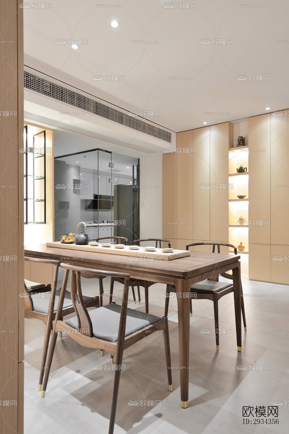 中式平层效果图下载（渲染图17）