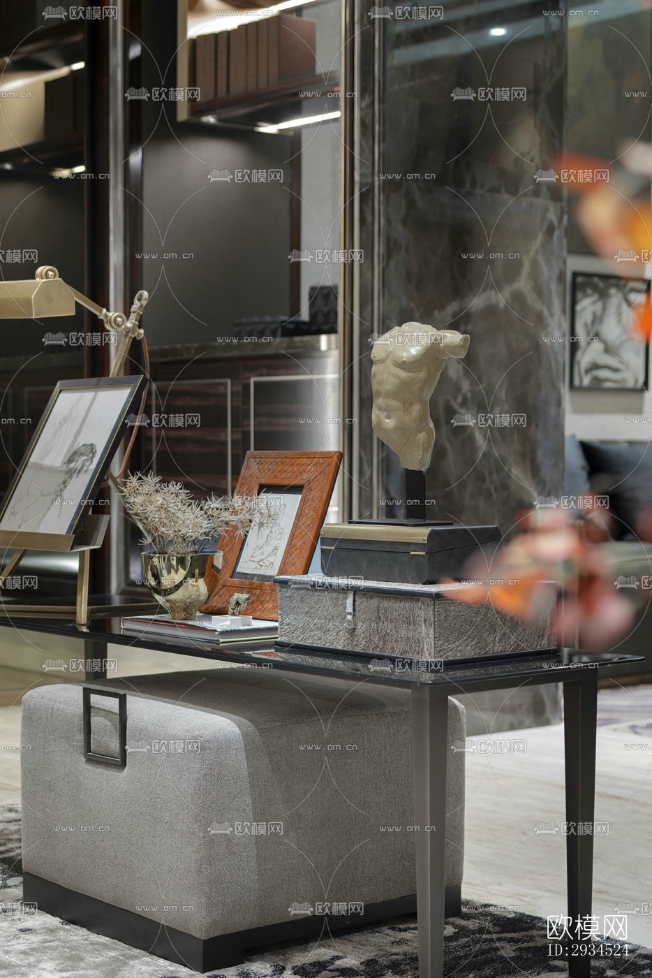 新中式平层效果图下载（渲染图7）