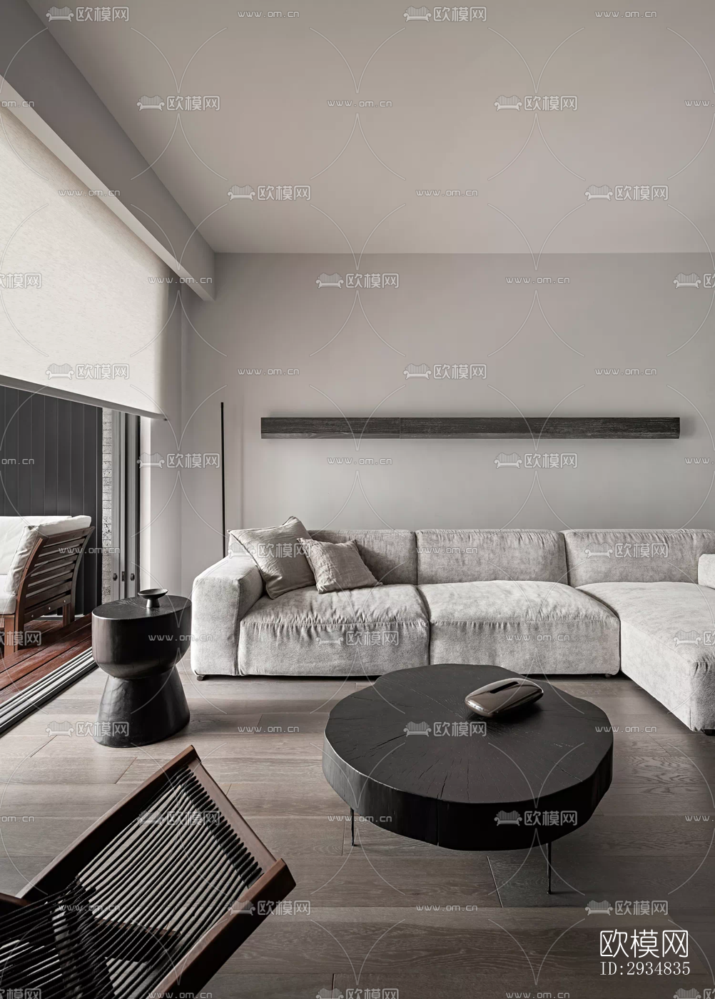 现代平层效果图下载（渲染图9）