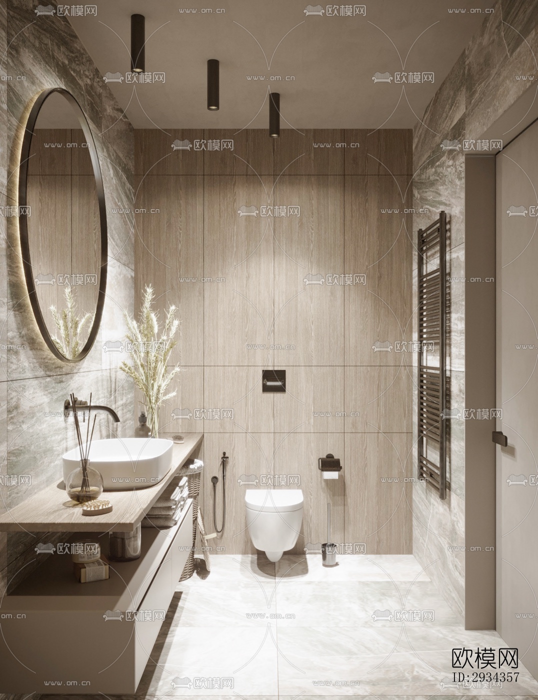 侘寂平层效果图下载（渲染图5）