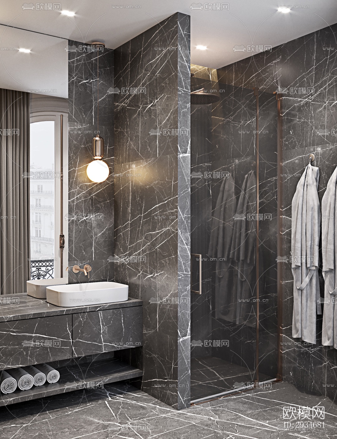 欧式平层效果图下载（渲染图5）