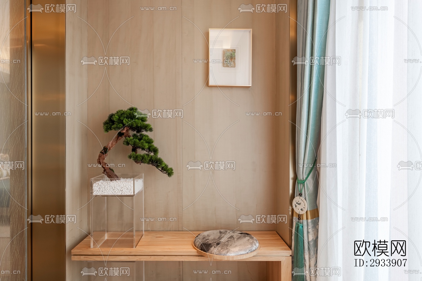 新中式别墅效果图下载（渲染图1）