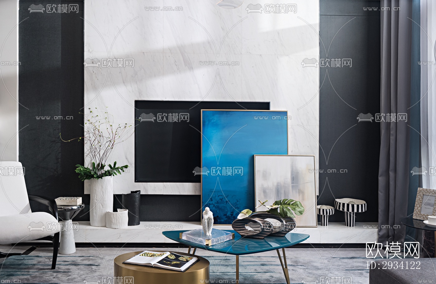 现代别墅效果图下载（渲染图2）