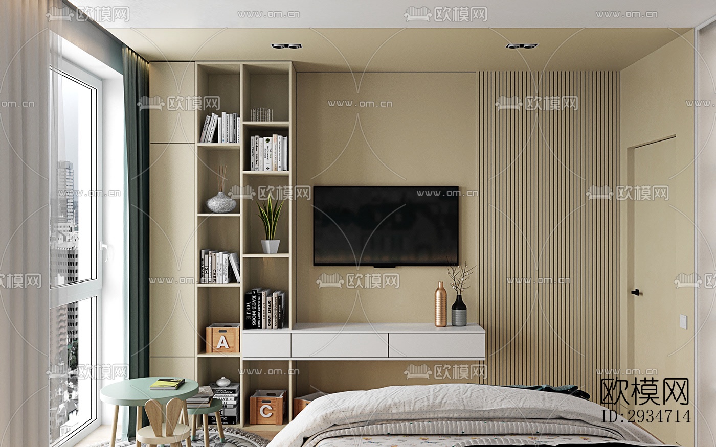 现代平层效果图下载（渲染图18）