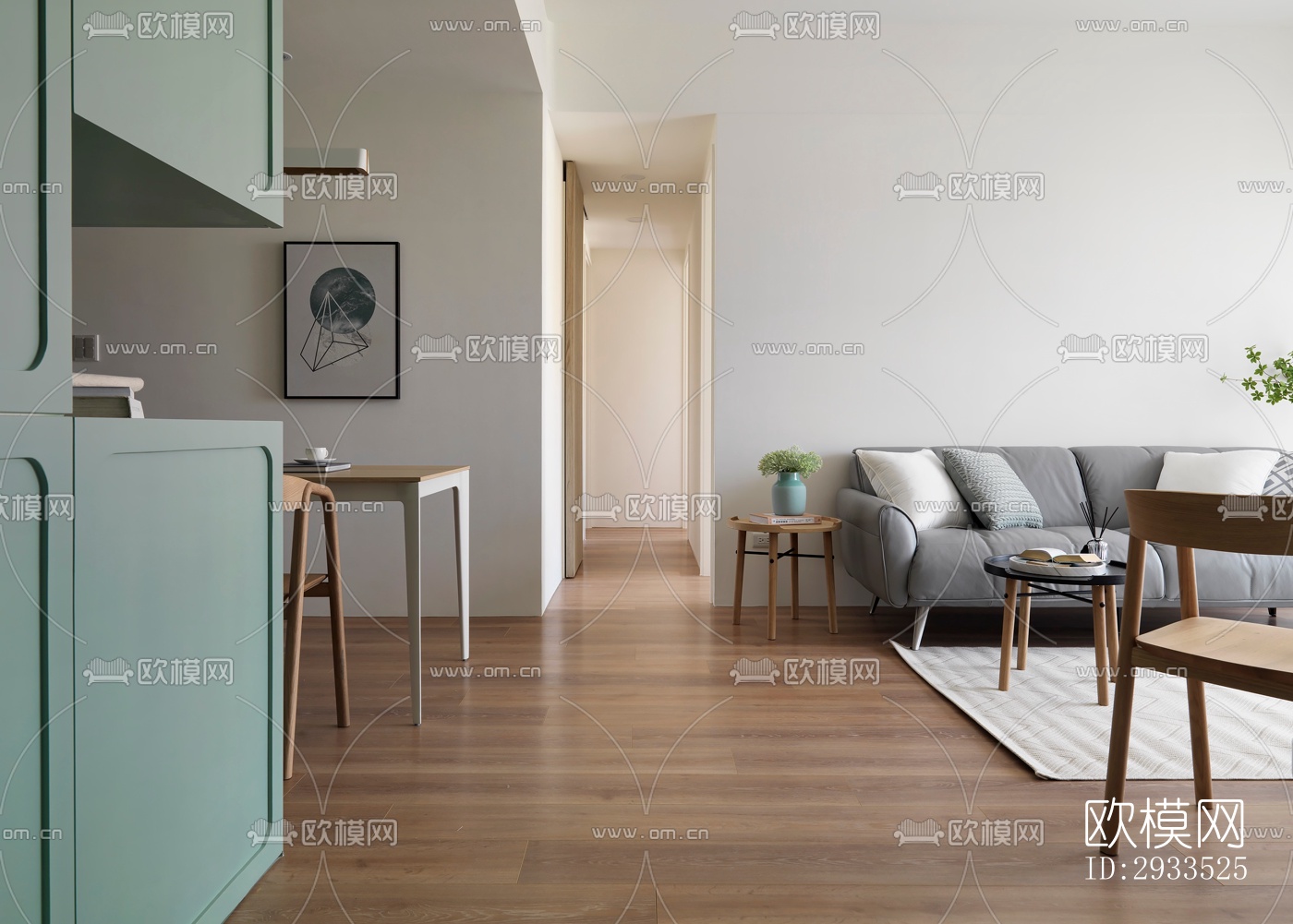 北欧公寓效果图下载（渲染图10）