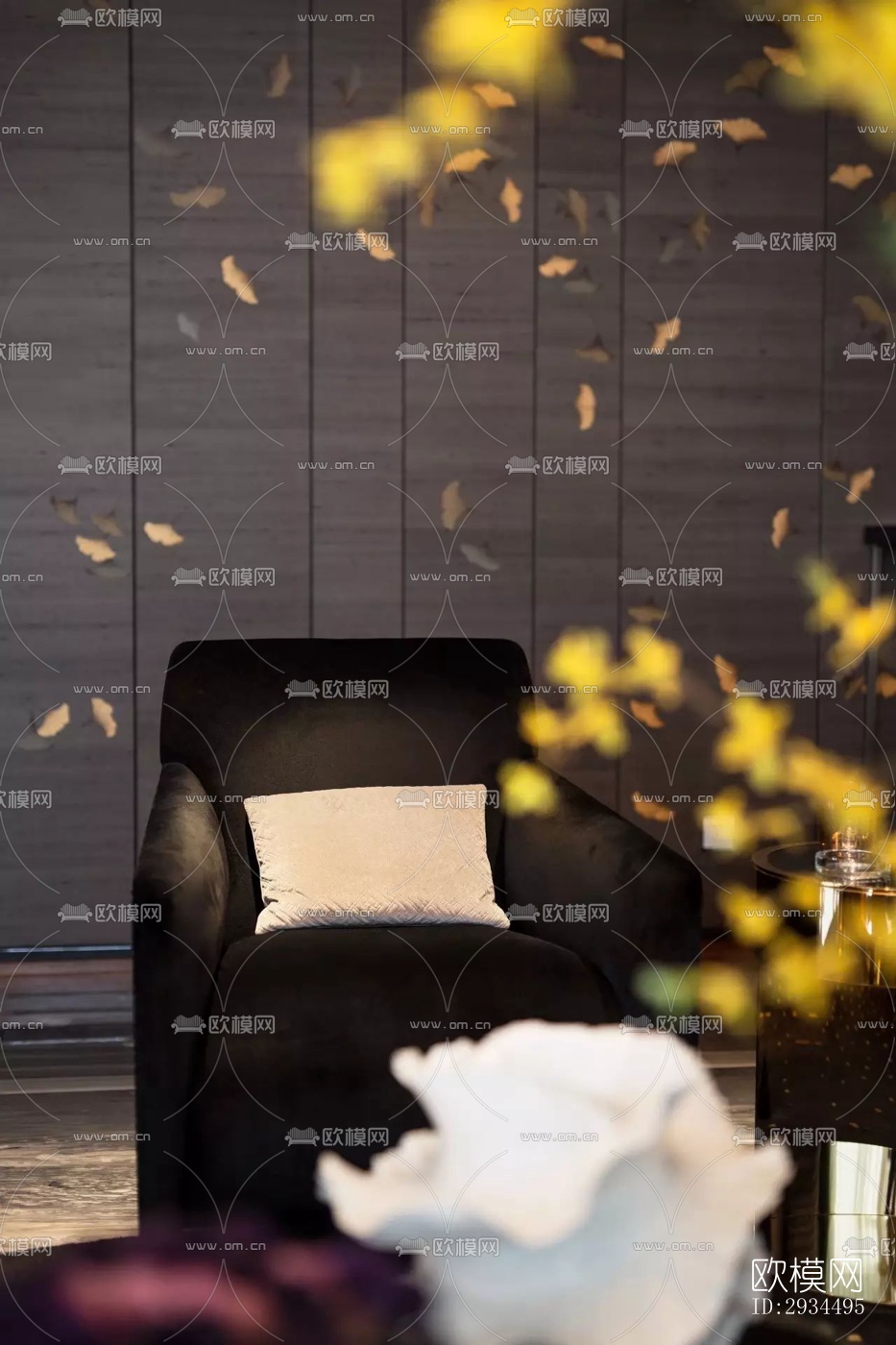 新中式平层效果图下载（渲染图18）