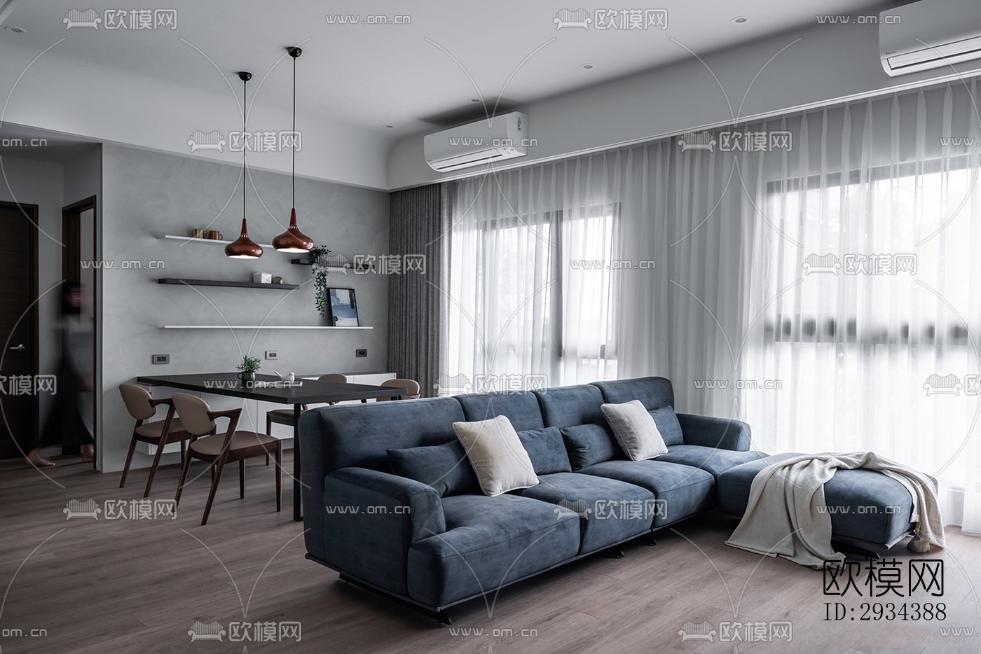 北欧平层效果图下载（渲染图15）