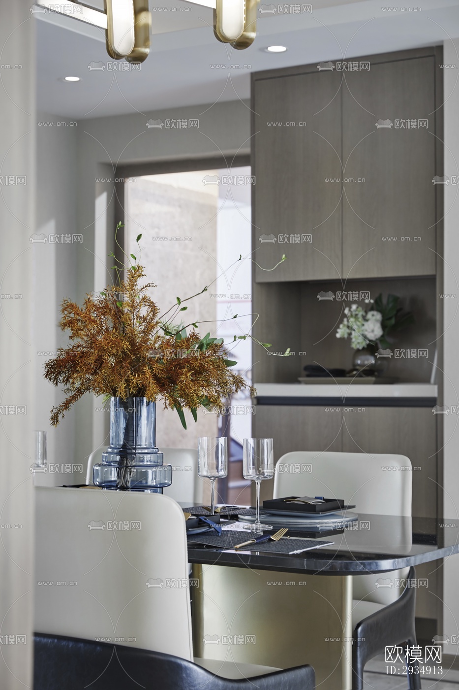 现代平层效果图下载（渲染图18）