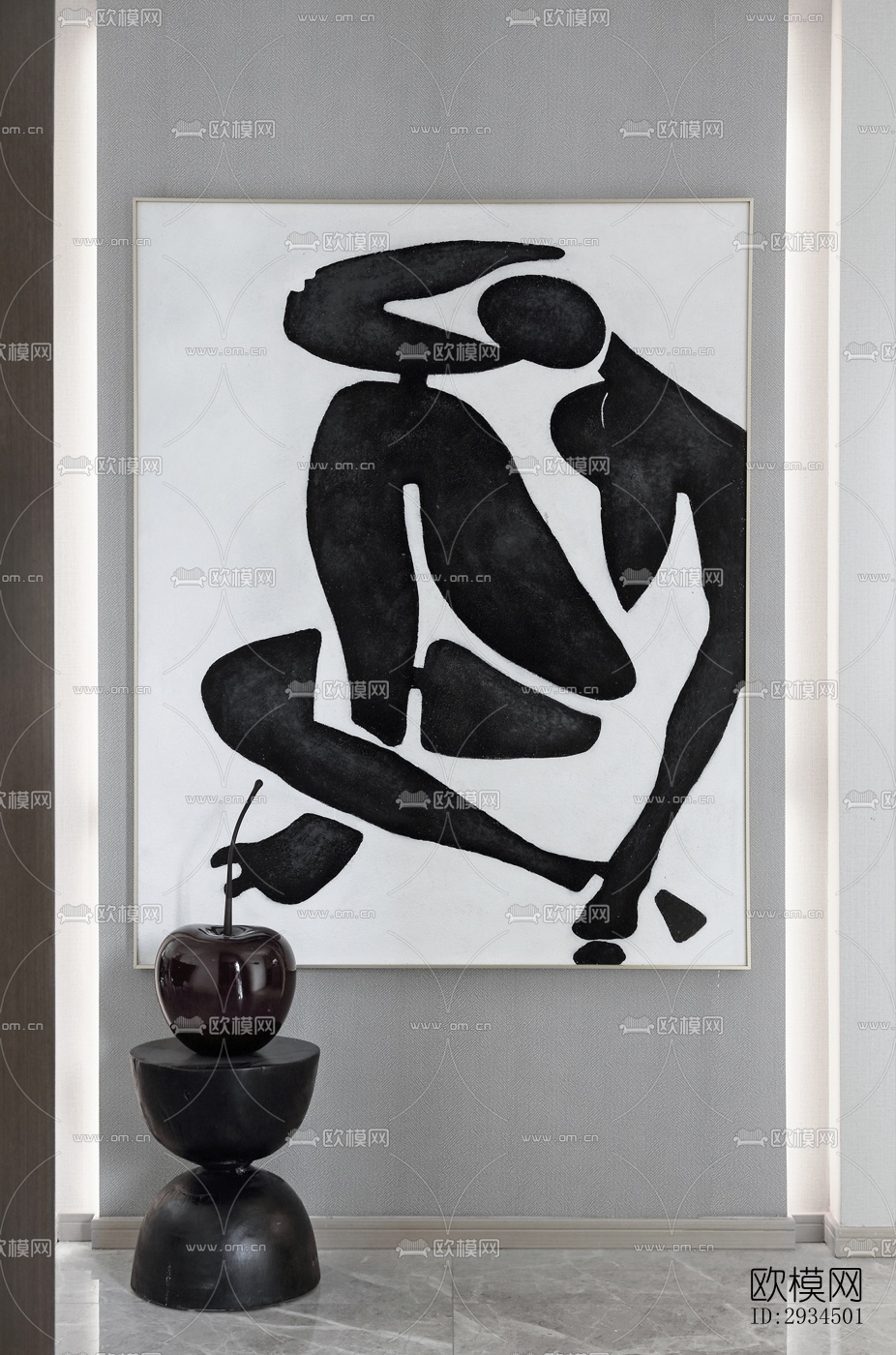 新中式平层效果图下载（渲染图9）