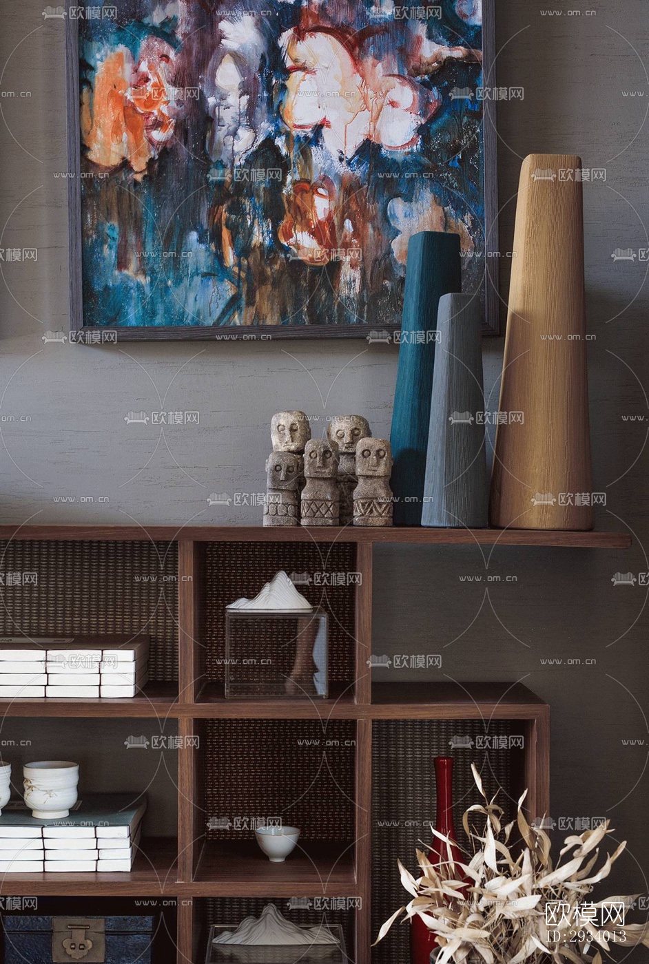 新中式别墅效果图下载（渲染图9）