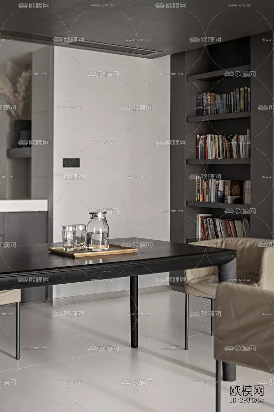 现代平层效果图下载（渲染图20）