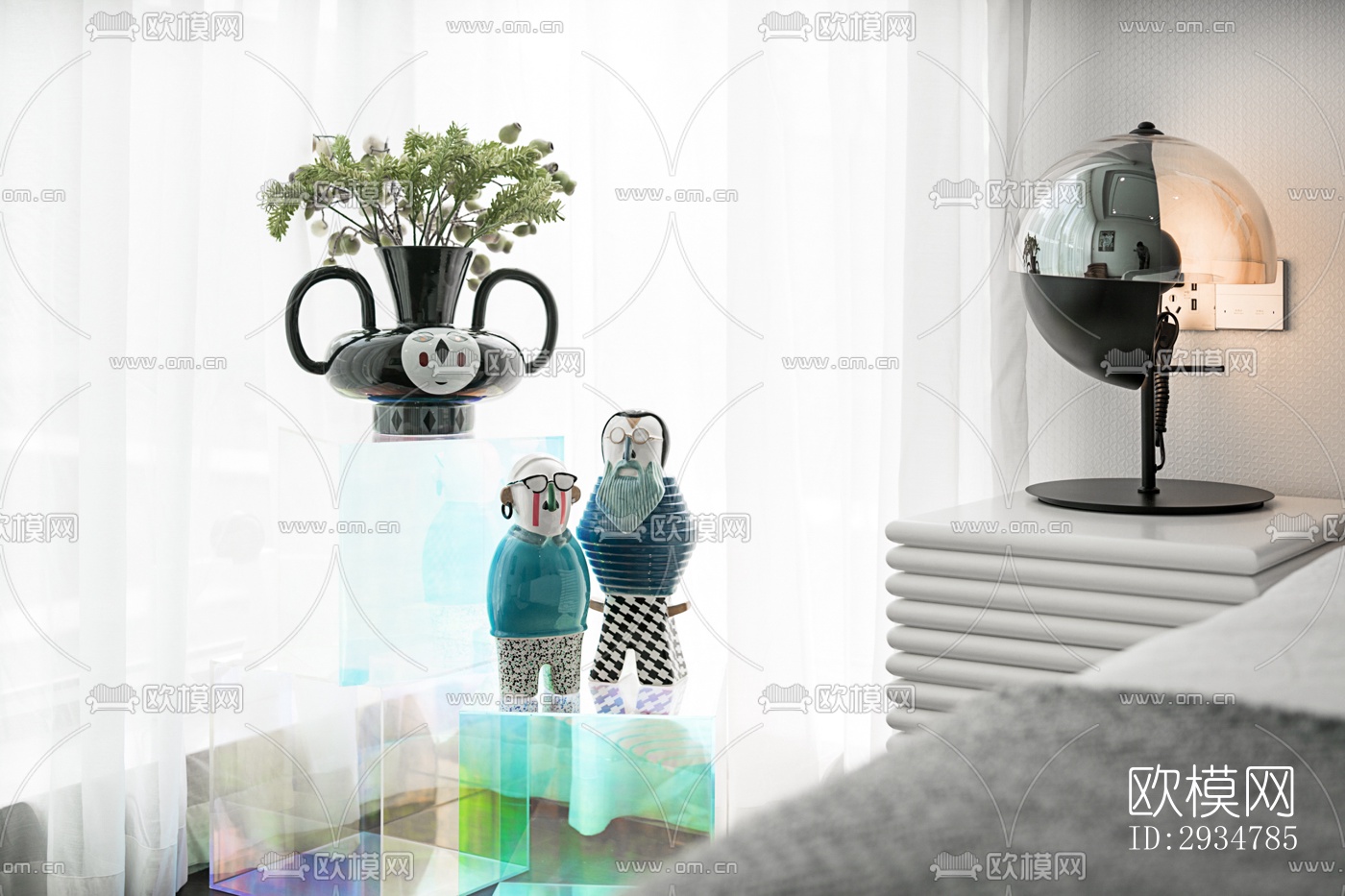 现代平层效果图下载（渲染图14）