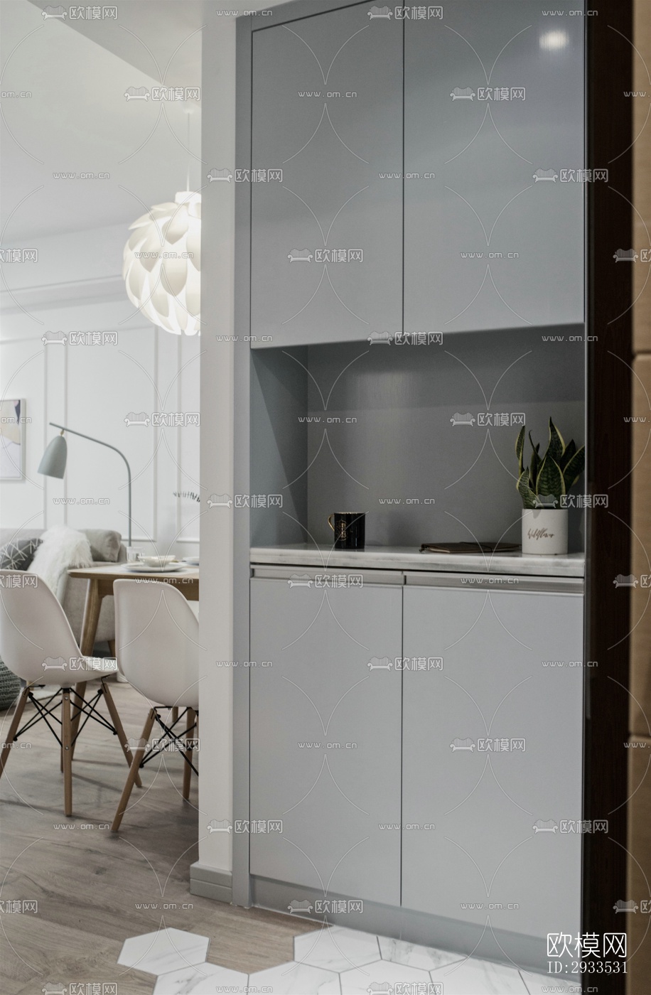 北欧公寓效果图下载（渲染图2）