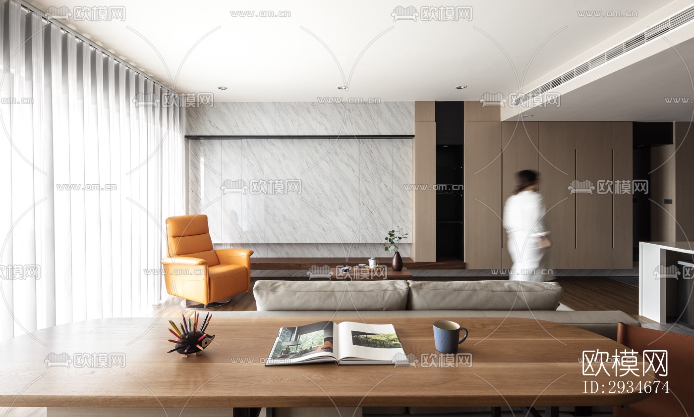 日式平层效果图下载（渲染图15）