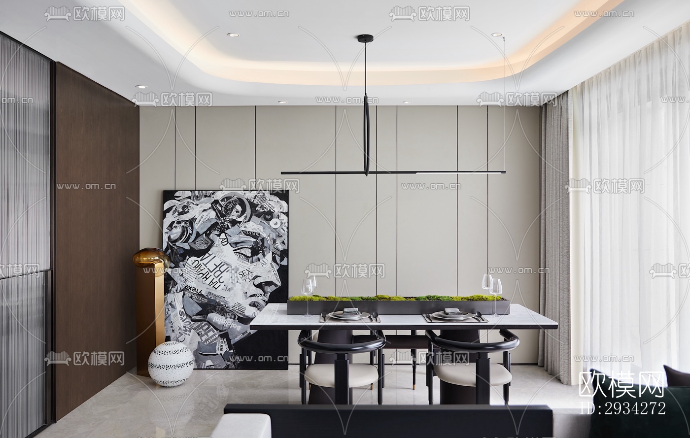 现代复式效果图下载（渲染图10）