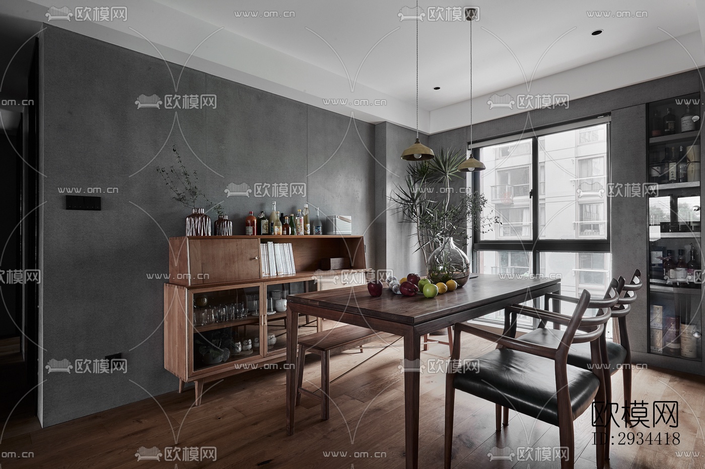 北欧平层效果图下载（渲染图4）