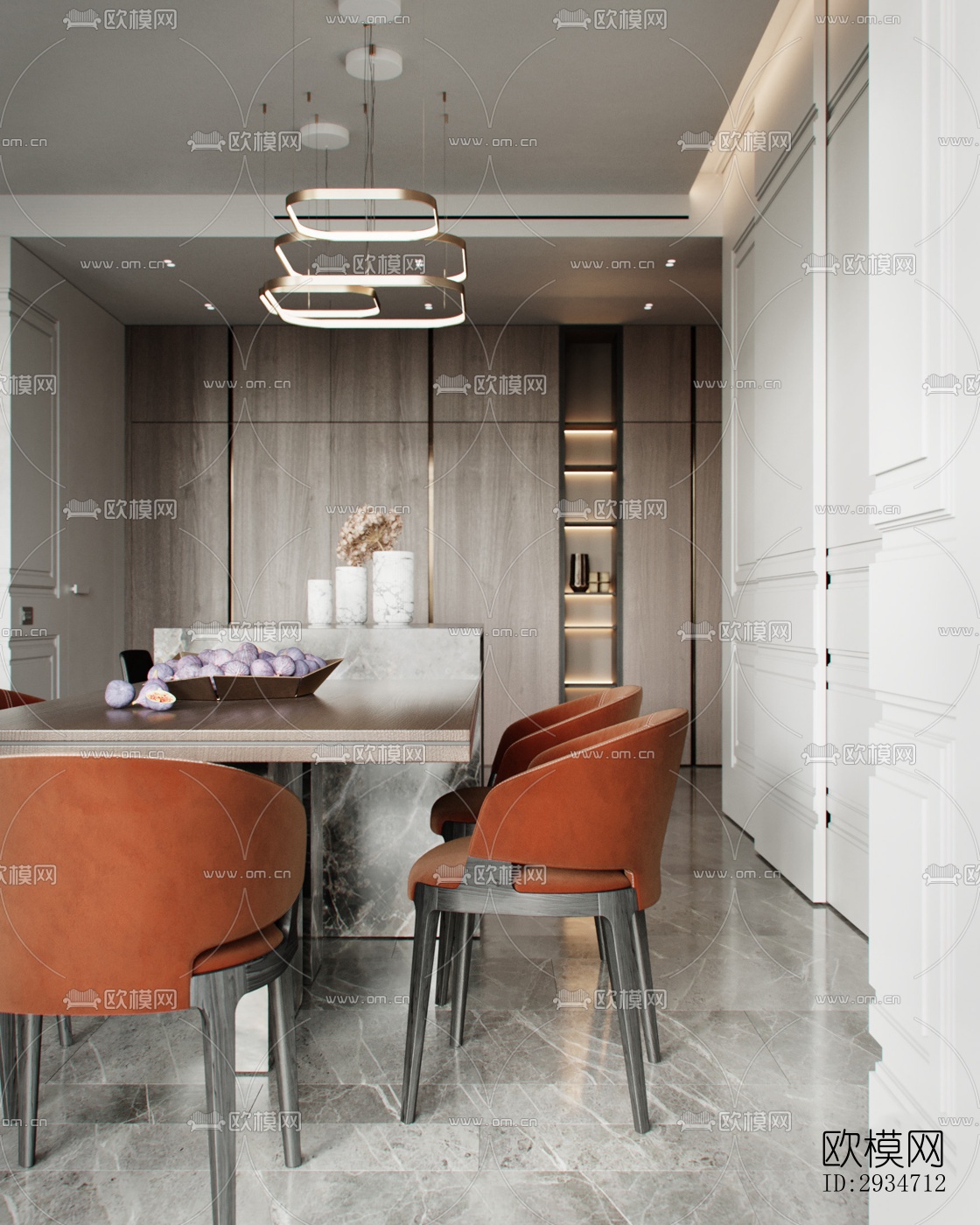 现代平层效果图下载（渲染图14）