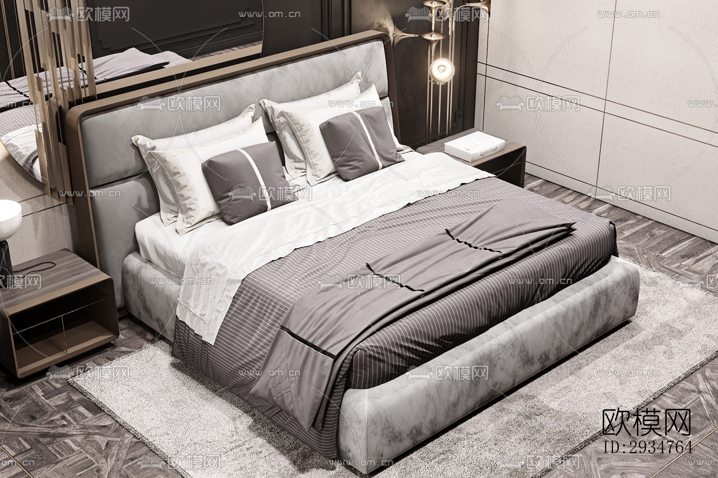 现代平层效果图下载（渲染图13）