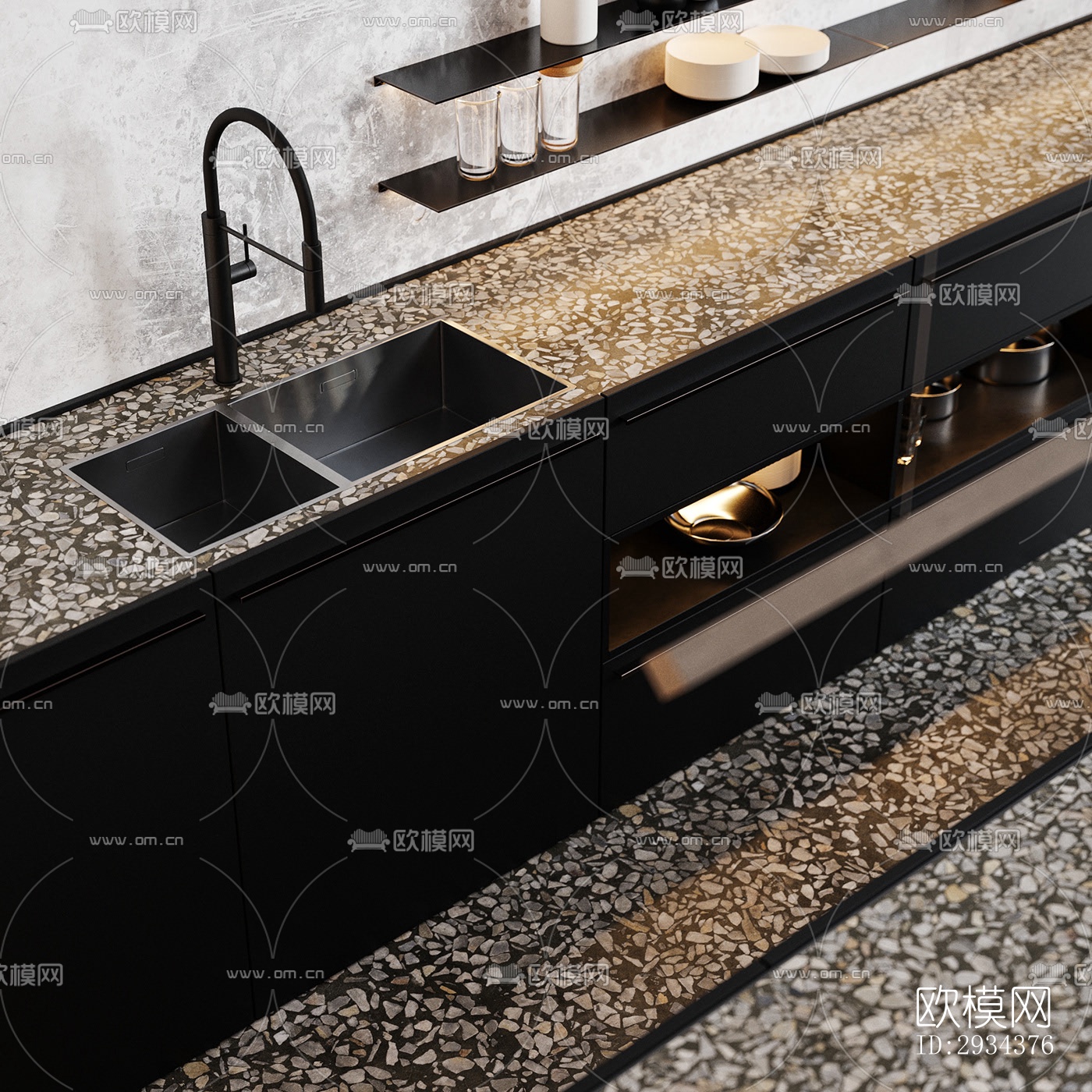 侘寂平层效果图下载（渲染图4）