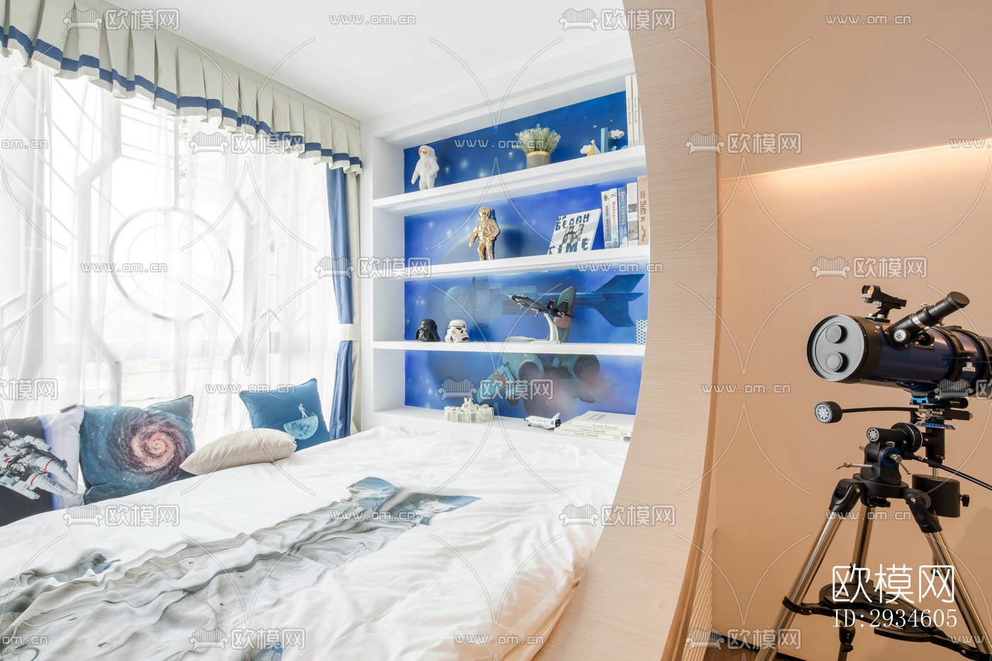 新中式平层效果图下载（渲染图8）