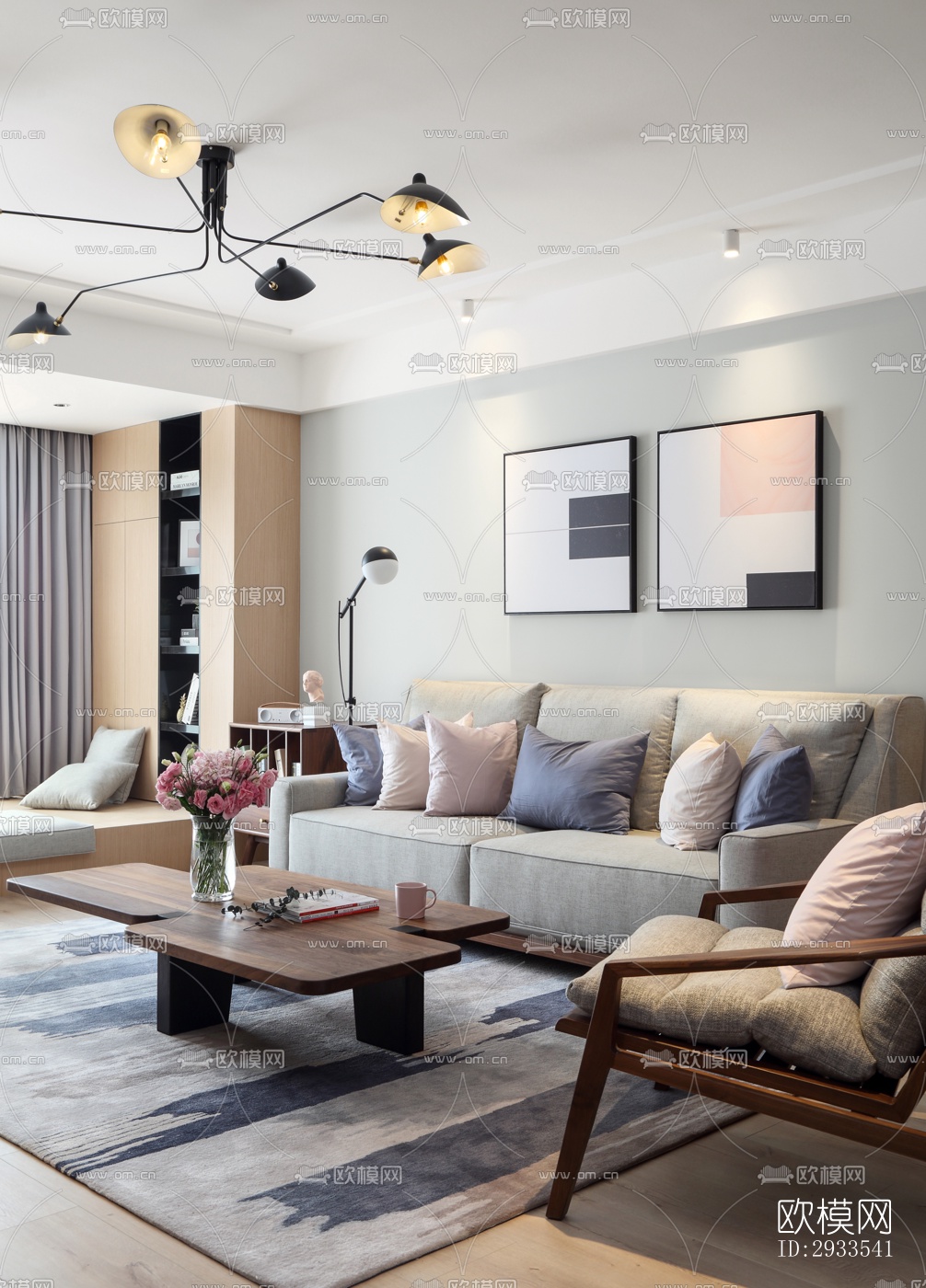 北欧公寓效果图下载（渲染图7）