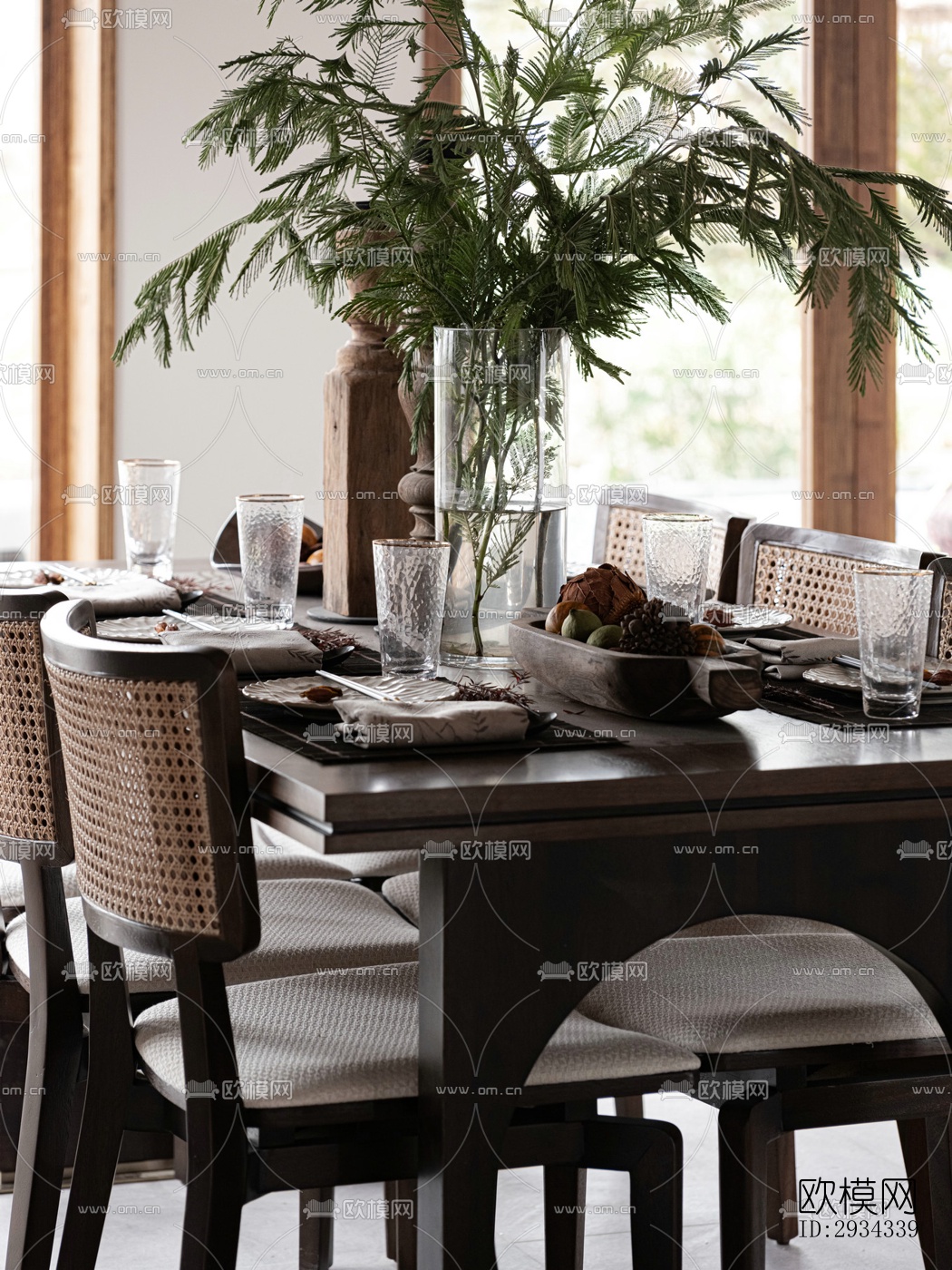 中式平层效果图下载（渲染图4）