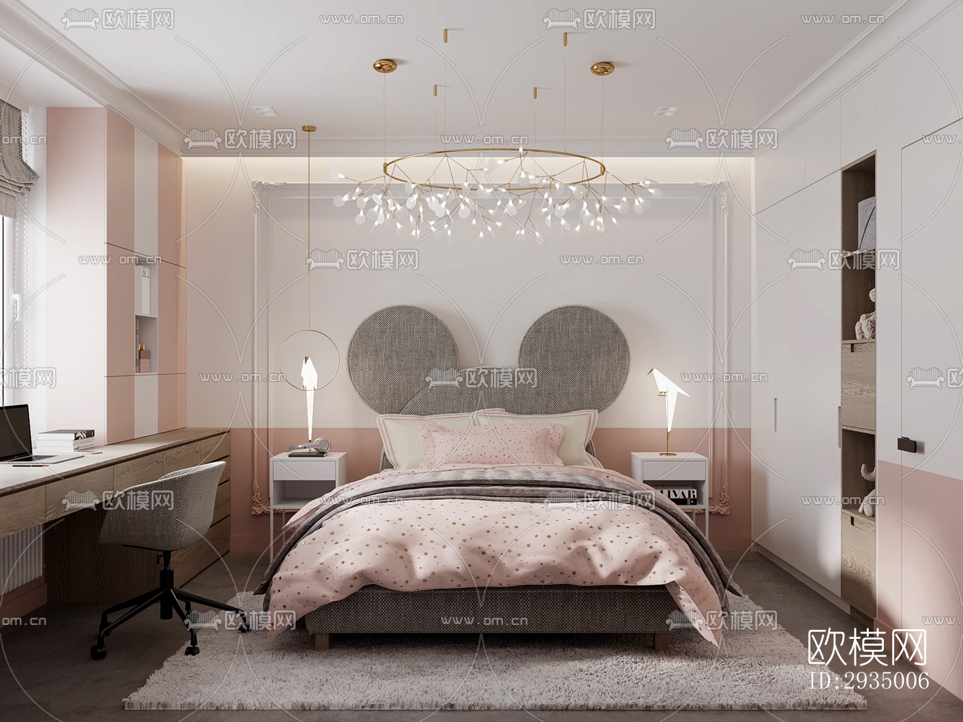 现代平层效果图下载（渲染图10）