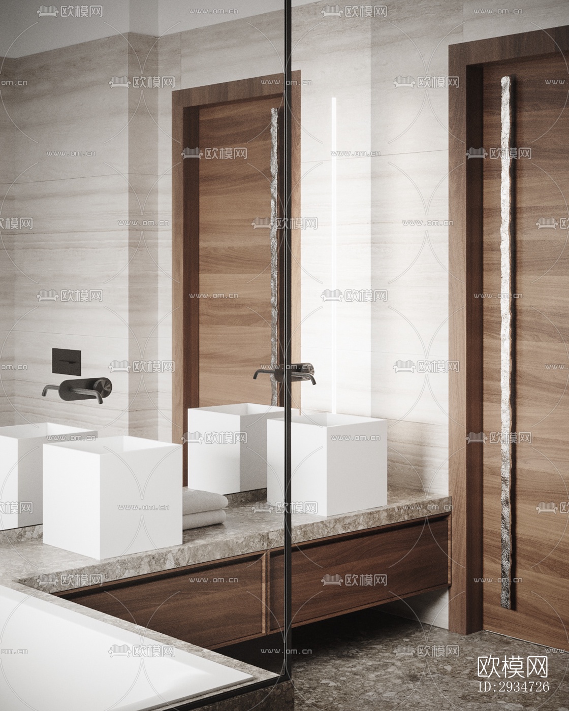 现代平层效果图下载（渲染图17）