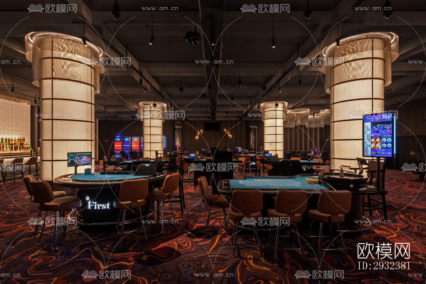 现代酒吧效果图下载（渲染图2）